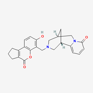 11-[(7-Hydroxy-4-oxo-1,2,3,4-tetrahydrocyclopenta[C]chromen-6-YL)methyl]-7,11-diazatricyclo[7.3.1.0~2,7~]trideca-2,4-dien-6-one