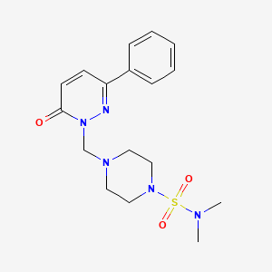 N,N-dimethyl-4-[(6-oxo-3-phenylpyridazin-1(6H)-yl)methyl]piperazine-1-sulfonamide