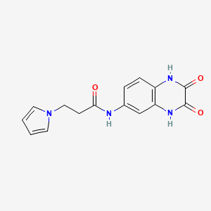 N-(2-hydroxy-3-oxo-3,4-dihydroquinoxalin-6-yl)-3-(1H-pyrrol-1-yl)propanamide