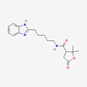 N-[5-(1H-benzimidazol-2-yl)pentyl]-2,2-dimethyl-5-oxotetrahydrofuran-3-carboxamide