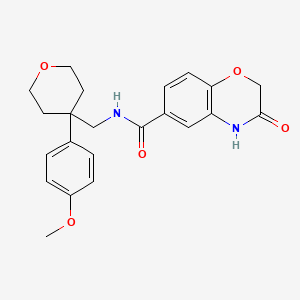 N-{[4-(4-methoxyphenyl)tetrahydro-2H-pyran-4-yl]methyl}-3-oxo-3,4-dihydro-2H-1,4-benzoxazine-6-carboxamide