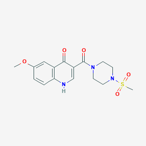 (4-Hydroxy-6-methoxyquinolin-3-yl)[4-(methylsulfonyl)piperazin-1-yl]methanone