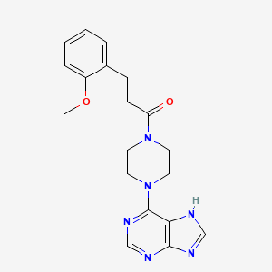 3-(2-methoxyphenyl)-1-[4-(9H-purin-6-yl)piperazino]-1-propanone