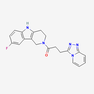 1-(8-fluoro-1,3,4,5-tetrahydro-2H-pyrido[4,3-b]indol-2-yl)-3-([1,2,4]triazolo[4,3-a]pyridin-3-yl)propan-1-one