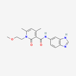 molecular formula C18H20N4O3 B10994421 N-(1H-benzimidazol-6-yl)-1-(2-methoxyethyl)-4,6-dimethyl-2-oxo-1,2-dihydropyridine-3-carboxamide 