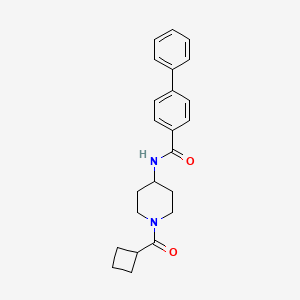 molecular formula C23H26N2O2 B10994435 N-[1-(cyclobutylcarbonyl)piperidin-4-yl]biphenyl-4-carboxamide 