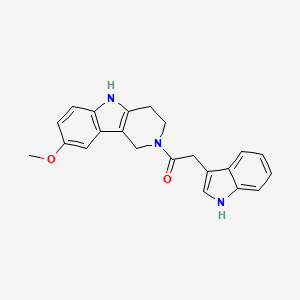 2-(1H-indol-3-yl)-1-(8-methoxy-1,3,4,5-tetrahydro-2H-pyrido[4,3-b]indol-2-yl)ethanone