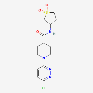 molecular formula C14H19ClN4O3S B10994484 1-(6-chloropyridazin-3-yl)-N-(1,1-dioxidotetrahydrothiophen-3-yl)piperidine-4-carboxamide 