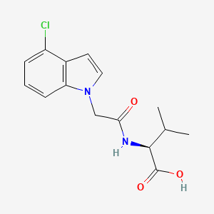 molecular formula C15H17ClN2O3 B10994487 N-[(4-chloro-1H-indol-1-yl)acetyl]-L-valine 