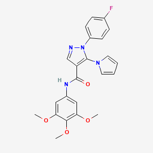 1-(4-fluorophenyl)-5-(1H-pyrrol-1-yl)-N-(3,4,5-trimethoxyphenyl)-1H-pyrazole-4-carboxamide