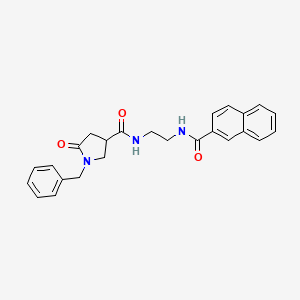 1-benzyl-N-{2-[(naphthalen-2-ylcarbonyl)amino]ethyl}-5-oxopyrrolidine-3-carboxamide