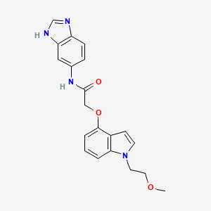 N-(1H-benzimidazol-6-yl)-2-{[1-(2-methoxyethyl)-1H-indol-4-yl]oxy}acetamide