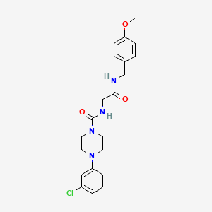 4-(3-chlorophenyl)-N-{2-[(4-methoxybenzyl)amino]-2-oxoethyl}piperazine-1-carboxamide