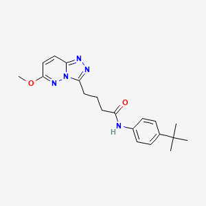 molecular formula C20H25N5O2 B10994566 N-(4-tert-butylphenyl)-4-(6-methoxy[1,2,4]triazolo[4,3-b]pyridazin-3-yl)butanamide 