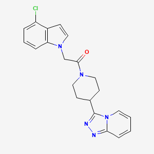 2-(4-chloro-1H-indol-1-yl)-1-[4-([1,2,4]triazolo[4,3-a]pyridin-3-yl)piperidin-1-yl]ethanone