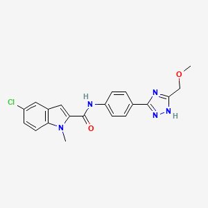 5-chloro-N-{4-[5-(methoxymethyl)-1H-1,2,4-triazol-3-yl]phenyl}-1-methyl-1H-indole-2-carboxamide