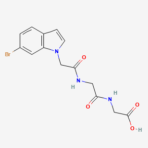 molecular formula C14H14BrN3O4 B10994654 N-[(6-bromo-1H-indol-1-yl)acetyl]glycylglycine 