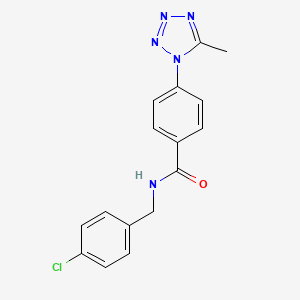 molecular formula C16H14ClN5O B10994673 N-(4-chlorobenzyl)-4-(5-methyl-1H-tetrazol-1-yl)benzamide 