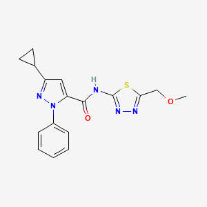 3-cyclopropyl-N-[(2Z)-5-(methoxymethyl)-1,3,4-thiadiazol-2(3H)-ylidene]-1-phenyl-1H-pyrazole-5-carboxamide