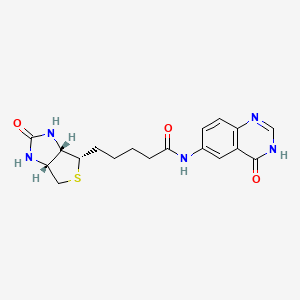 molecular formula C18H21N5O3S B10994729 N-(4-hydroxyquinazolin-6-yl)-5-[(3aS,4S,6aR)-2-oxohexahydro-1H-thieno[3,4-d]imidazol-4-yl]pentanamide 