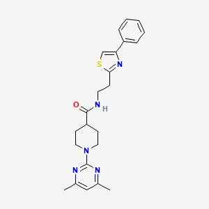 1-(4,6-dimethylpyrimidin-2-yl)-N-[2-(4-phenyl-1,3-thiazol-2-yl)ethyl]piperidine-4-carboxamide