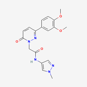 2-(3-(3,4-dimethoxyphenyl)-6-oxopyridazin-1(6H)-yl)-N-(1-methyl-1H-pyrazol-4-yl)acetamide