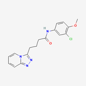 molecular formula C17H17ClN4O2 B10994751 N-(3-chloro-4-methoxyphenyl)-4-([1,2,4]triazolo[4,3-a]pyridin-3-yl)butanamide 