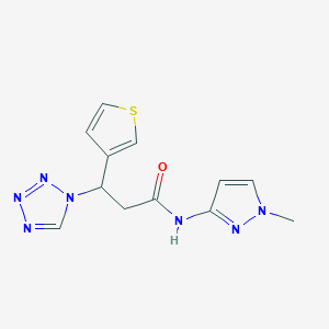 N-(1-methyl-1H-pyrazol-3-yl)-3-(1H-tetrazol-1-yl)-3-(thiophen-3-yl)propanamide