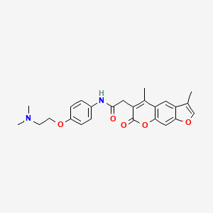 N-{4-[2-(dimethylamino)ethoxy]phenyl}-2-(3,5-dimethyl-7-oxo-7H-furo[3,2-g]chromen-6-yl)acetamide