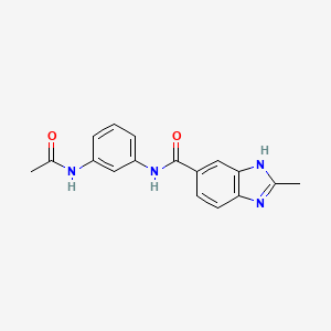 molecular formula C17H16N4O2 B10994777 N-[3-(acetylamino)phenyl]-2-methyl-1H-benzimidazole-6-carboxamide 