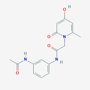 N-[3-(acetylamino)phenyl]-2-(4-hydroxy-6-methyl-2-oxopyridin-1(2H)-yl)acetamide