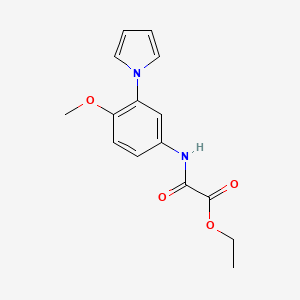 molecular formula C15H16N2O4 B10994792 ethyl {[4-methoxy-3-(1H-pyrrol-1-yl)phenyl]amino}(oxo)acetate 