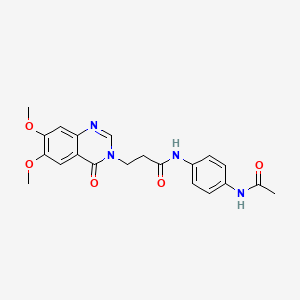 N-[4-(acetylamino)phenyl]-3-(6,7-dimethoxy-4-oxoquinazolin-3(4H)-yl)propanamide