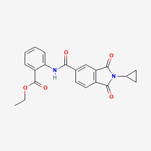 ethyl 2-{[(2-cyclopropyl-1,3-dioxo-2,3-dihydro-1H-isoindol-5-yl)carbonyl]amino}benzoate