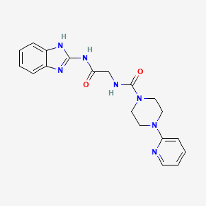 N-[2-(1H-benzimidazol-2-ylamino)-2-oxoethyl]-4-(pyridin-2-yl)piperazine-1-carboxamide