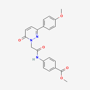 molecular formula C21H19N3O5 B10994841 methyl 4-({[3-(4-methoxyphenyl)-6-oxopyridazin-1(6H)-yl]acetyl}amino)benzoate 