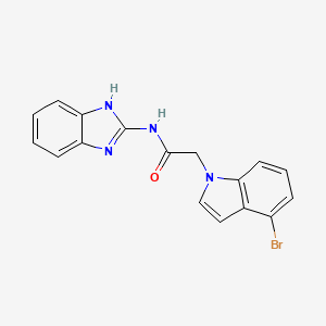 2-(4-bromo-1H-indol-1-yl)-N-(1,3-dihydro-2H-benzimidazol-2-ylidene)acetamide