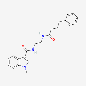 molecular formula C22H25N3O2 B10994853 1-methyl-N-{2-[(4-phenylbutanoyl)amino]ethyl}-1H-indole-3-carboxamide 