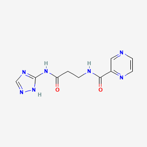 molecular formula C10H11N7O2 B10994861 N-[3-oxo-3-(4H-1,2,4-triazol-3-ylamino)propyl]pyrazine-2-carboxamide 