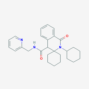 2'-cyclohexyl-1'-oxo-N-(pyridin-2-ylmethyl)-1',4'-dihydro-2'H-spiro[cyclohexane-1,3'-isoquinoline]-4'-carboxamide