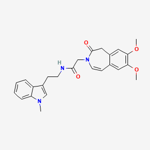 molecular formula C25H27N3O4 B10994877 2-(7,8-dimethoxy-2-oxo-1,2-dihydro-3H-3-benzazepin-3-yl)-N-[2-(1-methyl-1H-indol-3-yl)ethyl]acetamide 