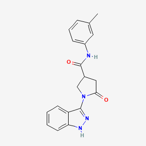 1-(1H-indazol-3-yl)-N-(3-methylphenyl)-5-oxopyrrolidine-3-carboxamide