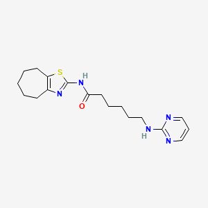 6-(pyrimidin-2-ylamino)-N-(5,6,7,8-tetrahydro-4H-cyclohepta[d]thiazol-2-yl)hexanamide