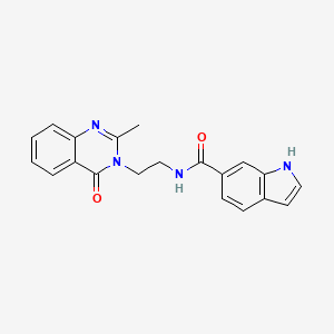 molecular formula C20H18N4O2 B10994925 N-[2-(2-methyl-4-oxoquinazolin-3(4H)-yl)ethyl]-1H-indole-6-carboxamide 