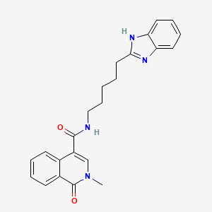 N-[5-(1H-benzimidazol-2-yl)pentyl]-2-methyl-1-oxo-1,2-dihydroisoquinoline-4-carboxamide