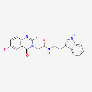 2-(6-fluoro-2-methyl-4-oxoquinazolin-3(4H)-yl)-N-[2-(1H-indol-3-yl)ethyl]acetamide