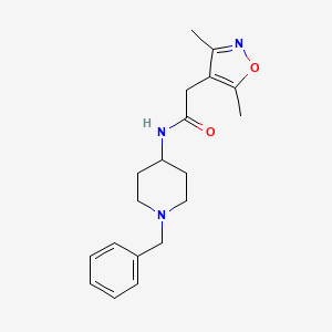 molecular formula C19H25N3O2 B10994967 N-(1-benzylpiperidin-4-yl)-2-(3,5-dimethyl-1,2-oxazol-4-yl)acetamide 