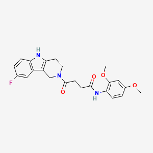 N-(2,4-dimethoxyphenyl)-4-(8-fluoro-1,3,4,5-tetrahydro-2H-pyrido[4,3-b]indol-2-yl)-4-oxobutanamide