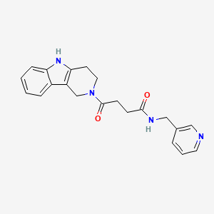 4-oxo-N-(pyridin-3-ylmethyl)-4-(1,3,4,5-tetrahydro-2H-pyrido[4,3-b]indol-2-yl)butanamide