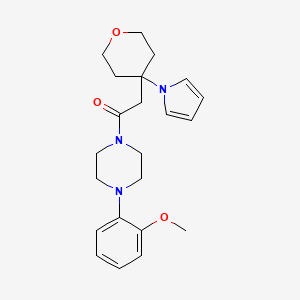 1-[4-(2-methoxyphenyl)piperazin-1-yl]-2-[4-(1H-pyrrol-1-yl)tetrahydro-2H-pyran-4-yl]ethanone